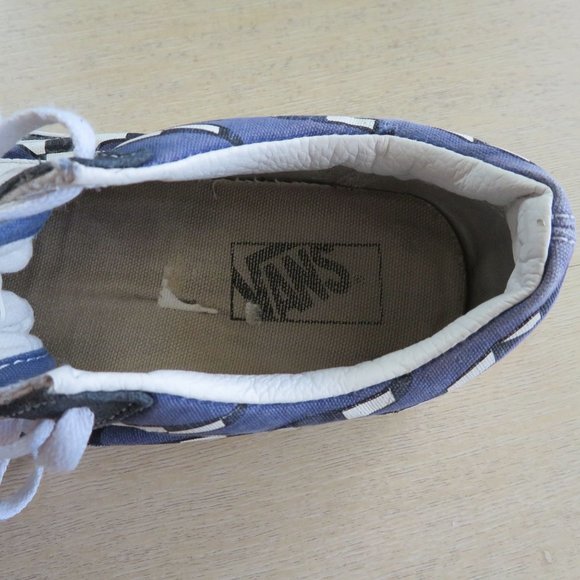 Vans Old Skool Checkerboard Dress Blues White Sneakers Low Top Shoes Mens 7.5 - Picture 13 of 13